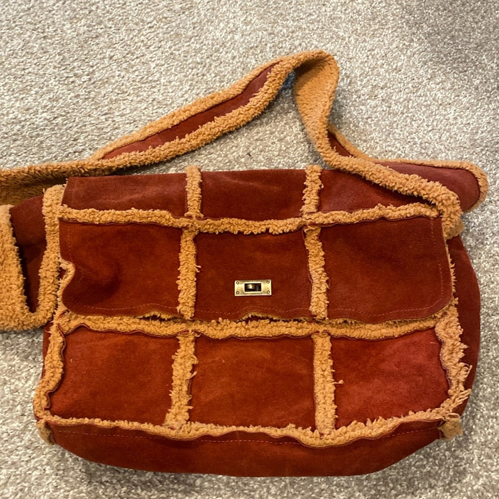Free People Bags | Free People Suede and Shearling Bag | Color Rust